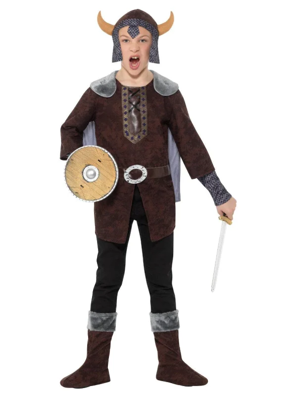 Viking Barbarian Costume Boys Nordic Medieval Warrior Renaissance ...