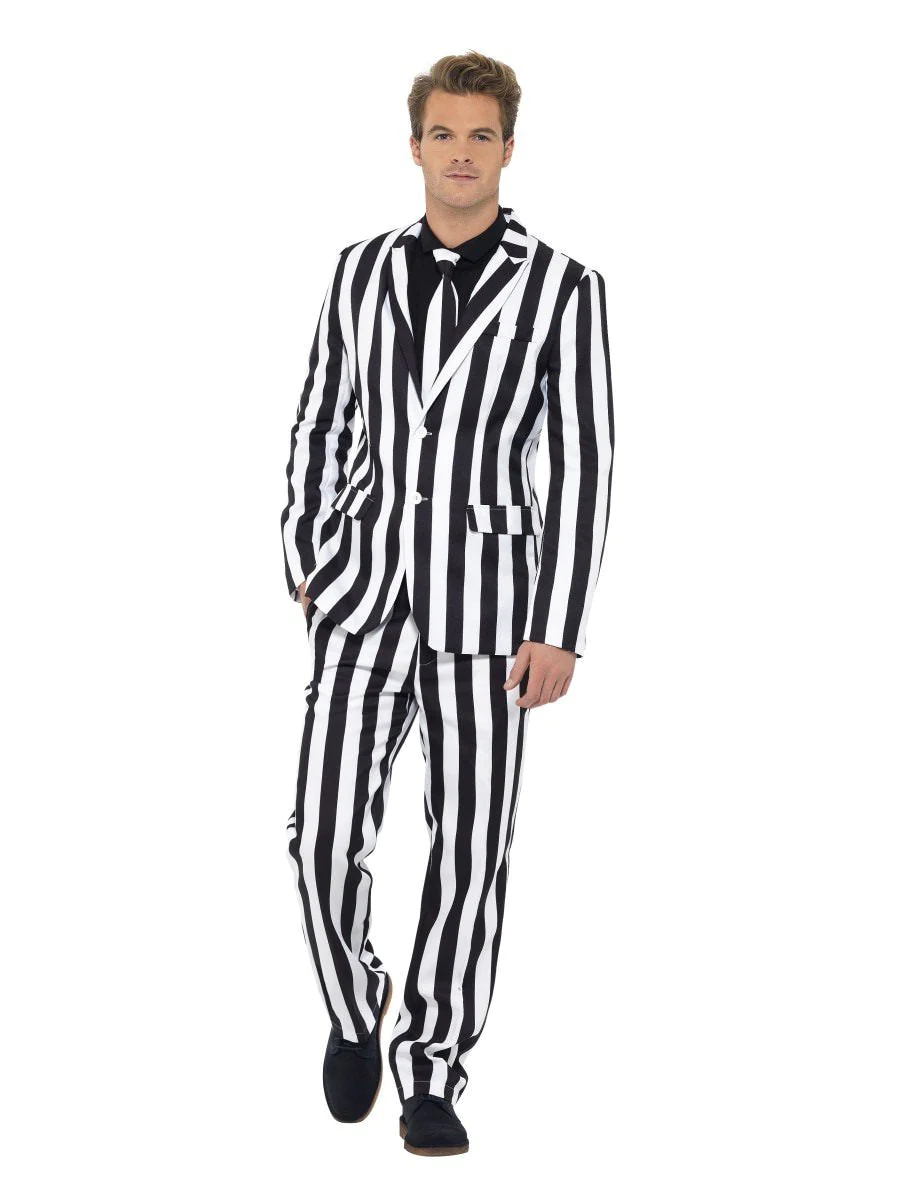 Humbug Stand Out Suit Beetlejuice 1980's Costume - Abracadabra Fancy Dress