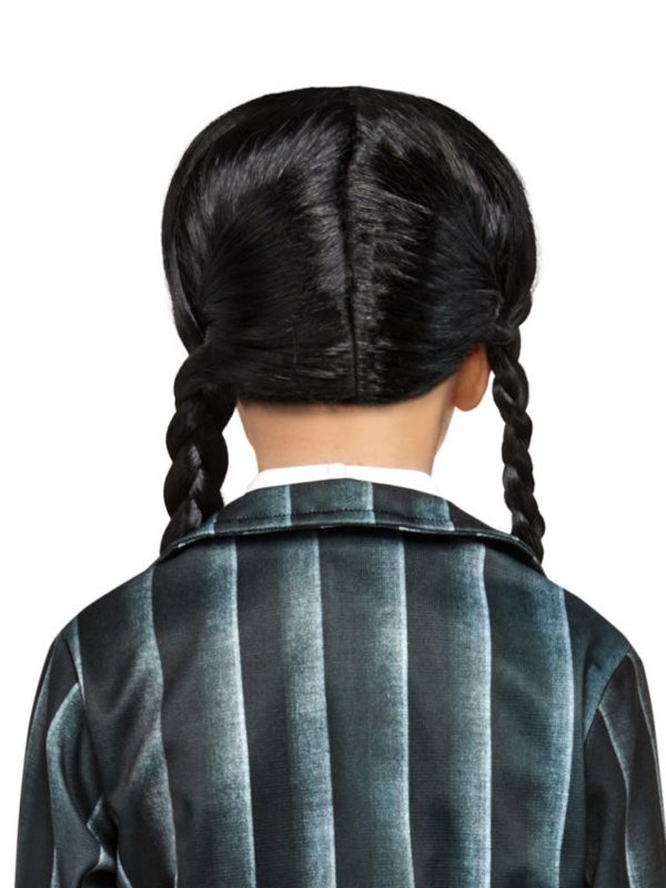 Wednesday Addams Wig Adams Child Girls Long Black Plaits Braids Costume Bookweek Netflix - image 2000153-1-600x800 on https://www.abracadabrafancydress.com.au