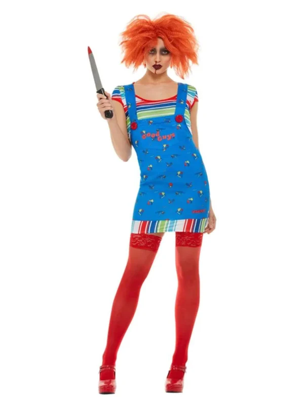 Licensed Seed of Chucky Costume Womens Child's Play Doll Ladies Halloween - image  on https://www.abracadabrafancydress.com.au