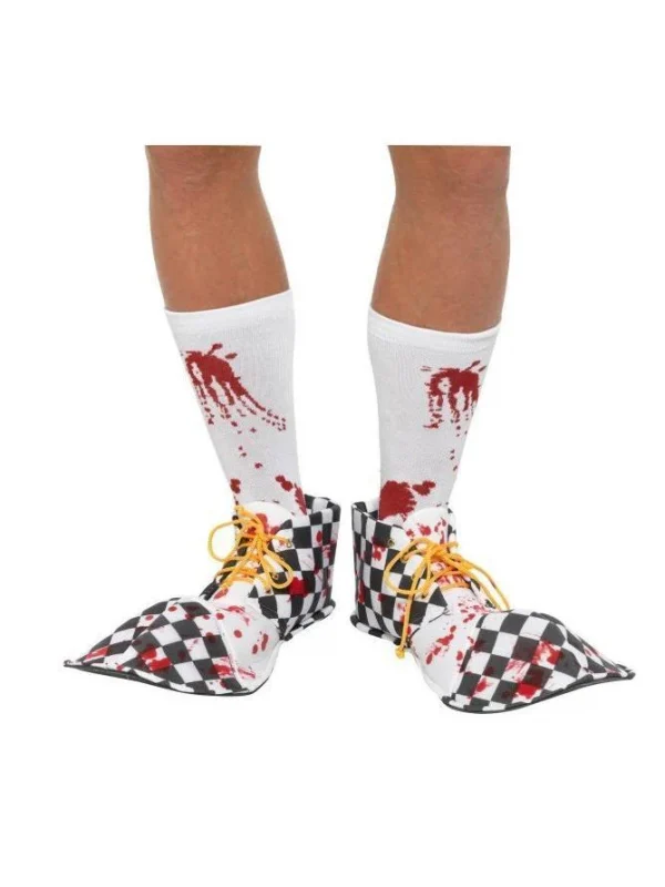 Bloody Clown Shoes Shoe Covers Circus Halloween - image  on https://www.abracadabrafancydress.com.au