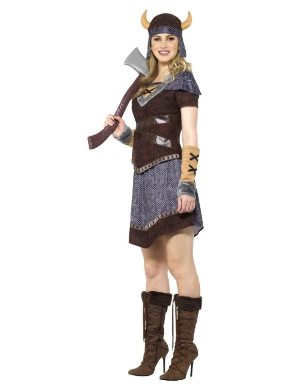 Viking Costume Woman Princess Warrior Barbarian Historical Medieval Shieldmaiden - image  on https://www.abracadabrafancydress.com.au