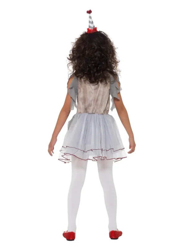 Vintage Clown Costume Girls Pennywise IT Circus Stephen King Halloween Jester - image  on https://www.abracadabrafancydress.com.au