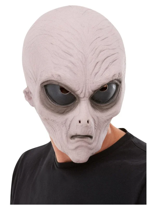 Purple Alien Latex Mask Fancy Dress Costume Accessory Science Fiction Space UFO - image  on https://www.abracadabrafancydress.com.au