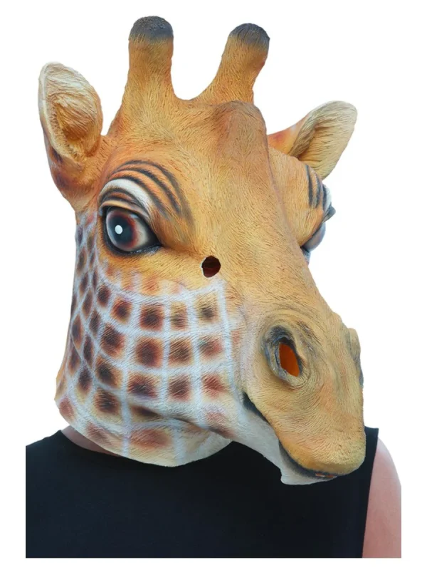 Giraffe Mask Latex Full Head Costume Animal Madagascar Africa Zoo - image  on https://www.abracadabrafancydress.com.au