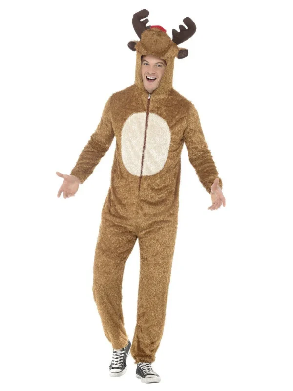 Reindeer Jumpsuit Costume Rudolph Christmas - image  on https://www.abracadabrafancydress.com.au