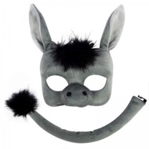 Donkey Mask And Tail Set Shrek Fairy Tale - image MA0140-600x600 on https://www.abracadabrafancydress.com.au