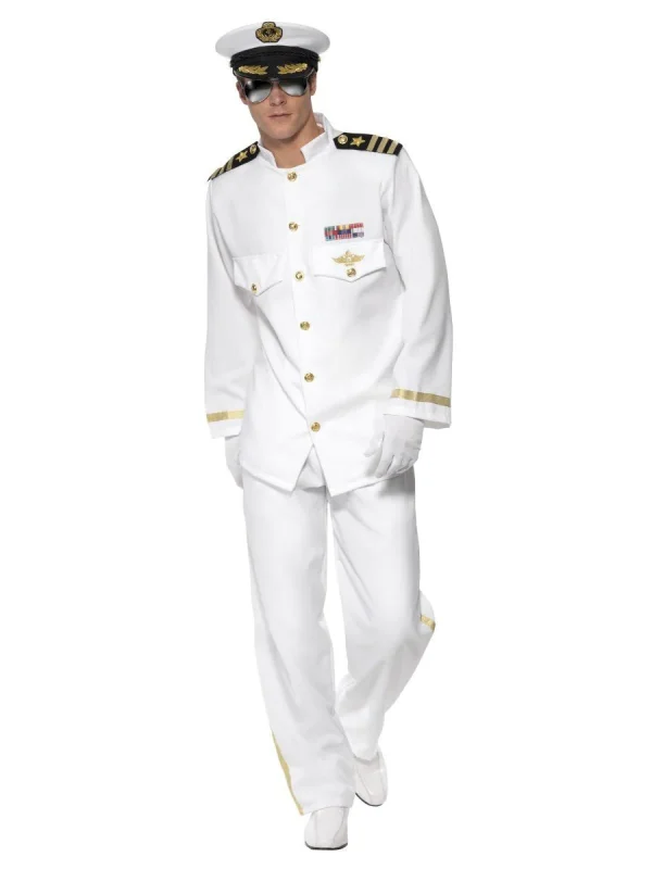 Captain Sailor Officer Deluxe Costume Admiral Navy Skipper Cruise Sea Ship - image  on https://www.abracadabrafancydress.com.au