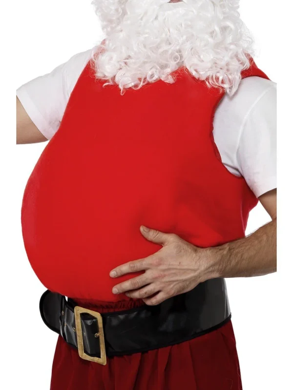 Santa Claus Padded Red Belly Adjustable Christmas Fake Padded Belly Accessory - image  on https://www.abracadabrafancydress.com.au