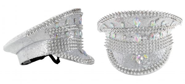 Silver Jewels Sequin Studded Hat Costume Cap Pride Burning Man Festival Mardi Gras Taylor Swift Eras - image 21815-600x273 on https://www.abracadabrafancydress.com.au