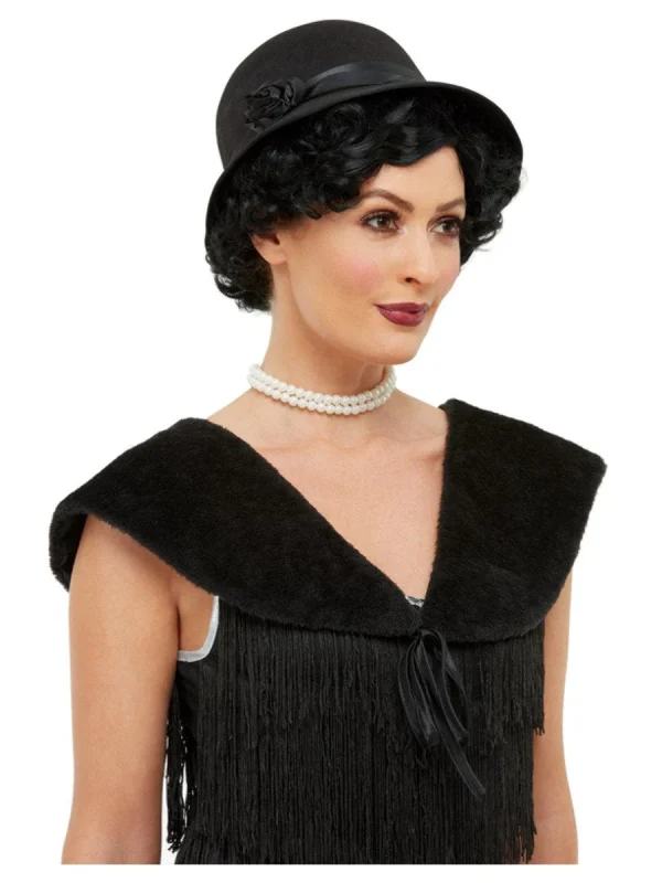 1920s Flapper Kit Cloche Hat Faux Fur Stole Gatsby 1920's Gangster Charleston - image  on https://www.abracadabrafancydress.com.au