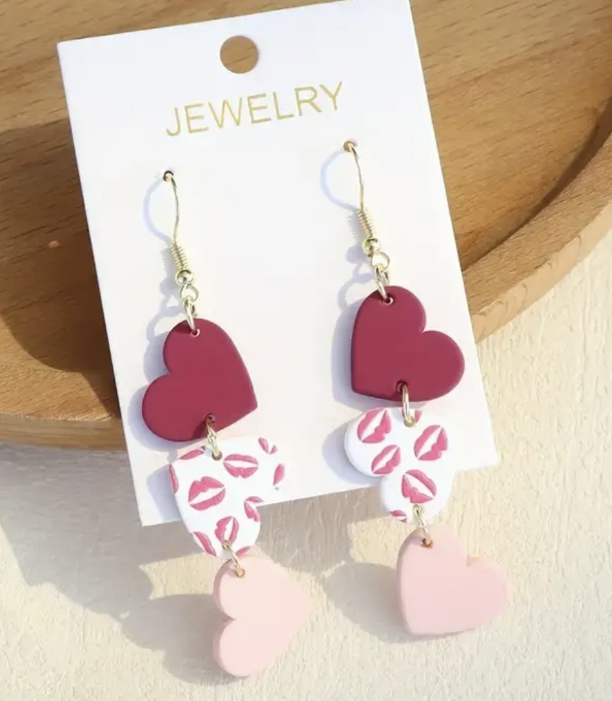 Taylor Swift Eras Tour Heart Dangle Earrings Pierced Jewellery ...