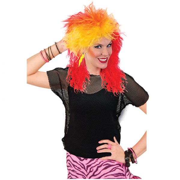 80's Black Fishnet Top Mesh Costume Cindi Lauper Madonna 80s Party Rocker - image d21039_2-600x600 on https://www.abracadabrafancydress.com.au