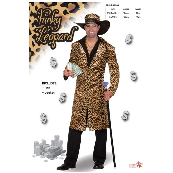 Leopard Print Pimp Suit Costume Jacket Gangster Disco Hip Hop 70s 1920's - image d21082_1-600x600 on https://www.abracadabrafancydress.com.au