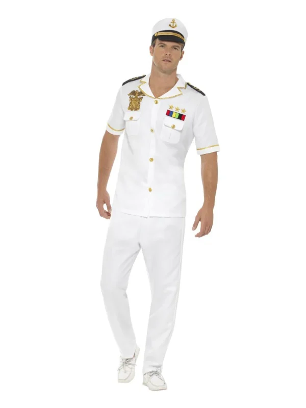 Captain Costume Sailor Officer Admiral Navy Skipper Cruise Sea Ship Marine - image  on https://www.abracadabrafancydress.com.au