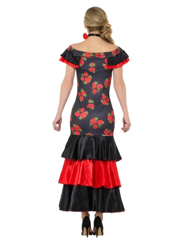 Flamenco Lady Costume Spanish Dancer Latin Spain Senorita Rumba Mexican Dress - image  on https://www.abracadabrafancydress.com.au