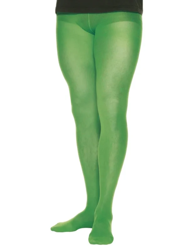 Mens Tights Stockings Green Dress Up Costume Hosiery Robin Hood Elf Peter Pan - image  on https://www.abracadabrafancydress.com.au