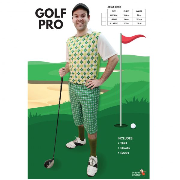 Pro Golf Golfing Green Costume Golfer Pub Stag Buck’s Night Fancy Dress Sports - image d21223gl_1-600x600 on https://www.abracadabrafancydress.com.au