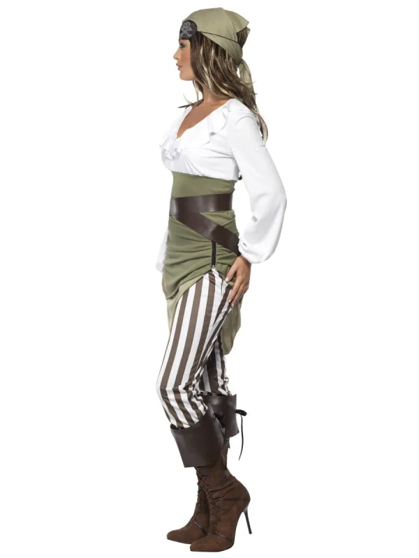 Pirate Costume Shipmate Sweetie Swashbuckler Captain Caribbean Medieval - image  on https://www.abracadabrafancydress.com.au