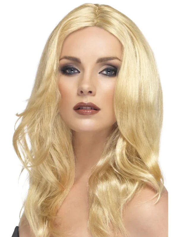 Blonde Superstar Wig Celebrity Pop Star Long Wavy Supermodel - image  on https://www.abracadabrafancydress.com.au