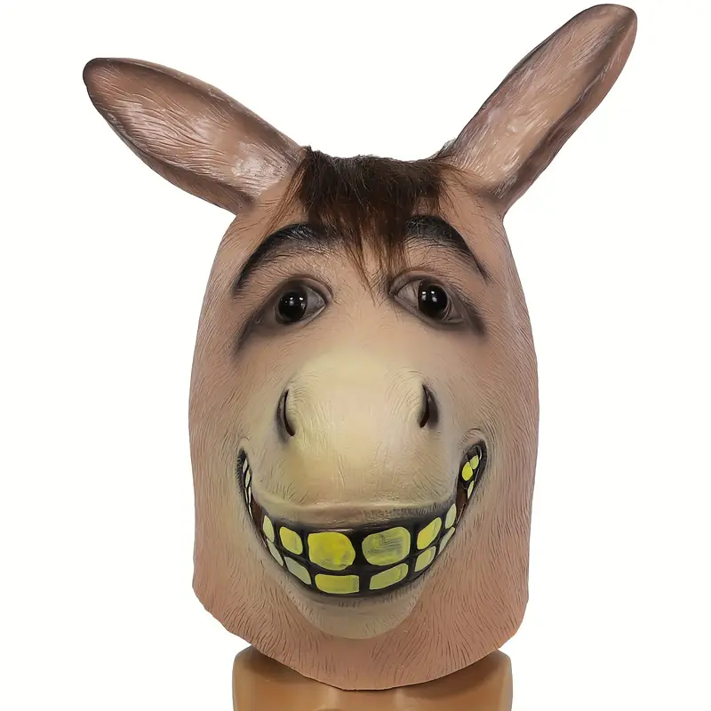 Donkey Mask Shrek Latex Fairy Tale - Abracadabra Fancy Dress