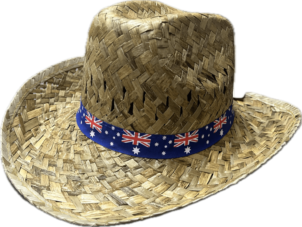 Australian Day Straw Hat Australia Aussie Flag Straw Hat Cowboy Style ...